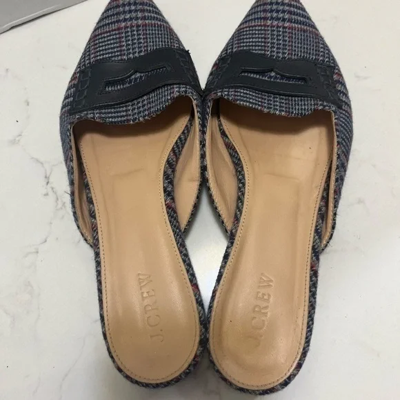 J. Crew Tweed Loafer Mules 7 - Picture 8 of 10